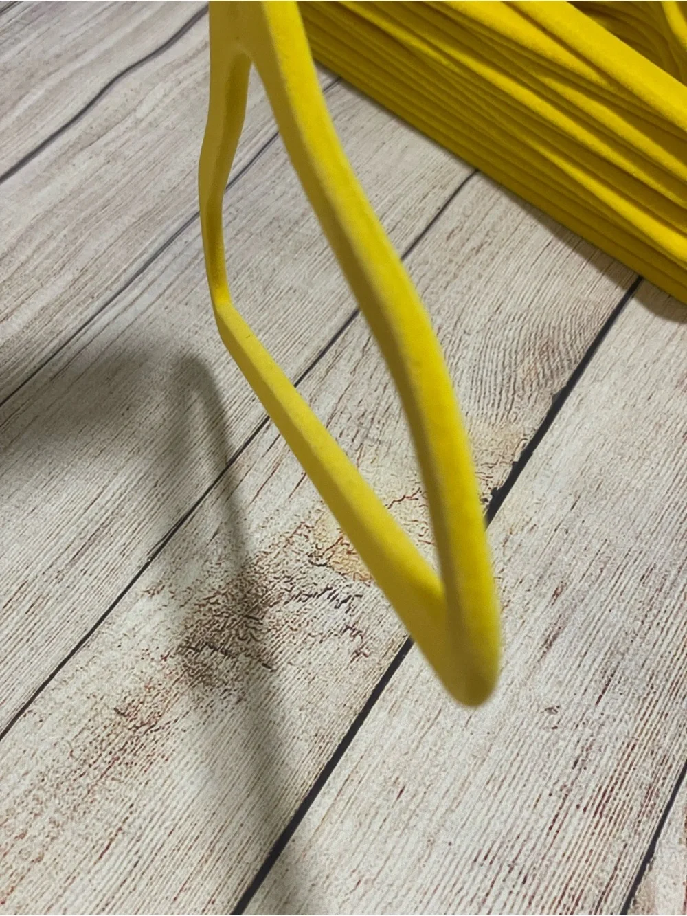 67 Yellow 12” Velvet Clothes Hangers Joy Mangano Kids Children Clothing Closet